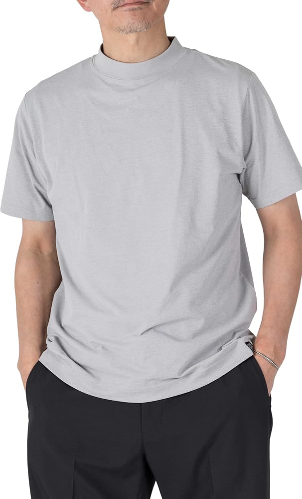 Amazon | [NEVEREND] Tシャツ メンズ モックネック ジャケット